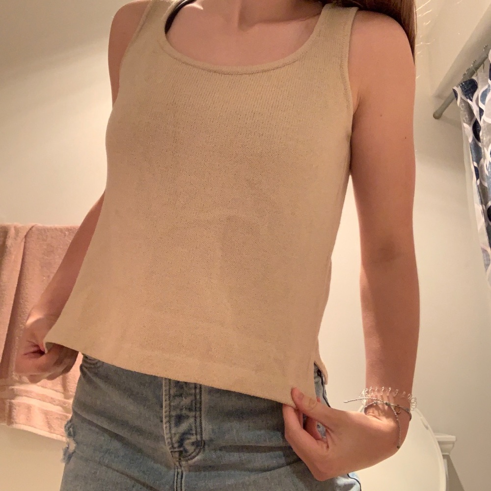 Tan sweater tank